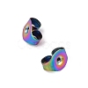 Rainbow Color 304 Stainless Steel Ear Nuts STAS-TAC0001-28-2