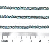 Transparent Electroplate Glass Beads Strands EGLA-A039-T2mm-UA12-4