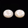 Natural White Shell Cabochons SSHEL-T014-34-2