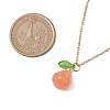 Natural Agate Fruit Pendant Necklaces NJEW-JN05010-3