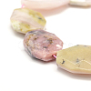 Natural Pink Opal Beads Strands G-F477-18-35x25mm-3