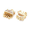 Brass Glass Charms KK-C054-08G-2