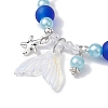 Glass & ABS Plastic Imitation Pearl Beaded Stretch Bracelet BJEW-JB09747-4