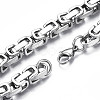 201 Stainless Steel Byzantine Chain Bracelet for Men Women BJEW-S057-73-3