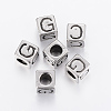 304 Stainless Steel Large Hole Letter European Beads STAS-H428-01AS-G-1