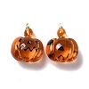 Halloween Pumpkin Transparent Resin Pendants RESI-B010-03B-2