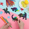 12Pcs Dinosuar Scratch Rainbow Painting Art Paper PW-WG54087-01-2