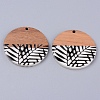 Resin & Walnut Wood Pendants X-RESI-R428-09-2