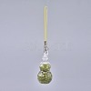 Transparent Glass Wishing Bottle Pendant Decoration HJEW-K033-B07-2