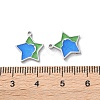 304 Stainless Steel Enamel Charms STAS-M102-20P-03-3