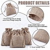 Beebeecraft Polyester Imitation Burlap Packing Pouches Drawstring Bags ABAG-BBC0001-02A-01-6