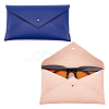 AHADERMAKER 2Pcs 2 Colors PU Imitation Leather Envelope Glasses Bag FIND-GA0002-73-2
