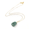 Natural Gemstone Pendants Necklaces for Teen Girl Women NJEW-JN03729-2
