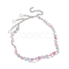 Flower Glass Seed Beads Beaded Necklaces NJEW-JN04820-3