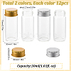 SUNNYCLUE 24Pcs 2 Colors Clear Glass Bottles Bead Containers CON-SC0001-12-2