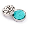 304 Stainless Steel Magnetic Diffuser Locket Aromatherapy Essential Oil Buckle AJEW-M027-12P-3