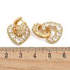 Rack Plating Heart Brass Micro Pave Clear Cubic Zirconia Hoop Earring for Women EJEW-C125-01G-5