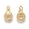 Eco-Friendly Brass Micro Pave Cubic Zirconia Charms ZIRC-J021-09-RS-3