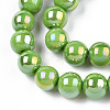 Electroplate Opaque Glass Beads Strands GLAA-T032-P8mm-AB06-2