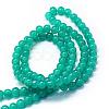 Baking Painted Imitation Jade Glass Round Bead Strands DGLA-Q021-8mm-07-3