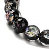 Handmade Dichroic Foil Glass Beads Strands DICH-U001-01B-3