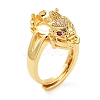 Rack Plating Dragon Brass Micro Pave Cubic Zirconia Adjustable Ring Components KK-Q819-07G-3