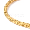Crystal Rhinestone Heart Charm Slider Bracelet with Round Mesh Chain for Women BJEW-C013-05G-2