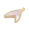 Brass Micro Pave Clear Cubic Zirconia Pendants KK-Q816-05G-01-2