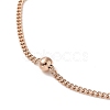 Ion Plating(IP) 304 Stainless Steel Satellite Chain Necklace for Men Women NJEW-E076-01RG-2
