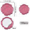 CRASPIRE 100Pcs Valentine's Day Adhesive Wax Seal Stickers DIY-CP0010-17C-2