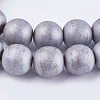 Electroplate Non-magnetic Synthetic Hematite Beads Strands G-M007-25A-3
