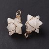 Natural Quartz Crystal Copper Wire Wrapped Pendants G-B041-02G-19-4