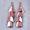 Polycotton(Polyester Cotton) Tassel Big Pendant Decorations FIND-S302-13G-1