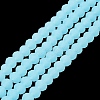 Imitation Jade Solid Color Glass Beads Strands EGLA-A034-J4mm-MD04-3