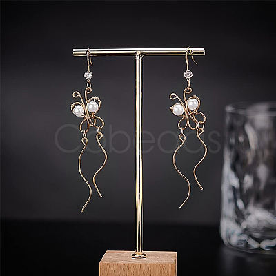 BENECREAT 12Pcs Brass Earring Hooks KK-BC0008-48-1