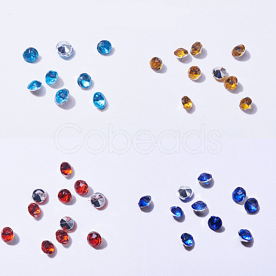 Acrylic Rhinestone Pointed Back Cabochons MRMJ-S028-001A-1