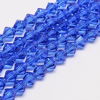 Imitate Austrian Crystal Bicone Glass Beads Strands GLAA-F029-3x3mm-08-1