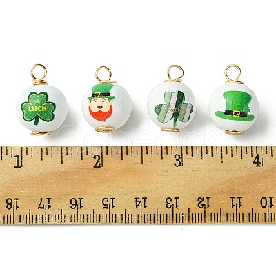 10Pcs Saint Patrick's Day Printed Wood Pendants FIND-FS0001-89-1