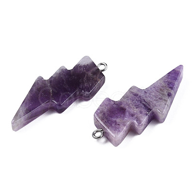 Natural Amethyst Pendants G-N332-53-A02-1