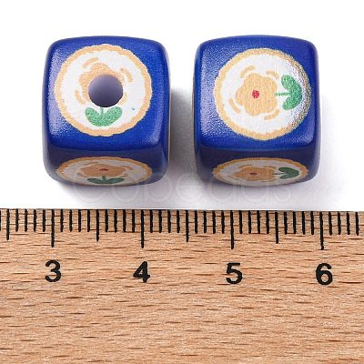 Opaque Acrylic Beads SACR-A009-01G-1