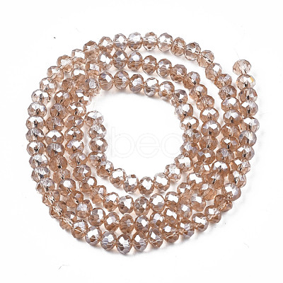 Electroplate Glass Beads Strands EGLA-A034-T4mm-B24-1