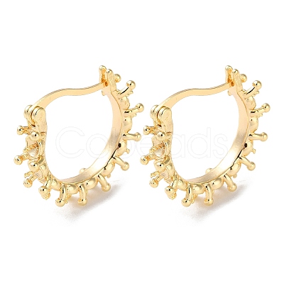 Brass Hoop Earrings Finding KK-F867-47G-1