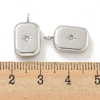 304 Stainless Steel Pendants STAS-L278-017P-1