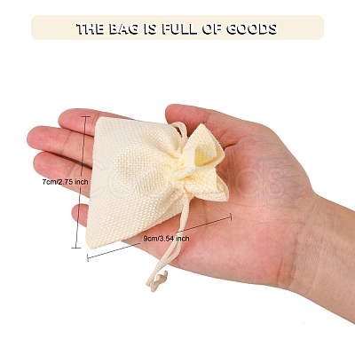 Burlap Packing Pouches Drawstring Bags X-ABAG-Q050-7x9-13-1