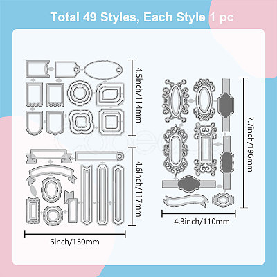 Carbon Steel Cutting Dies Stencils DIY-WH0309-1507-1