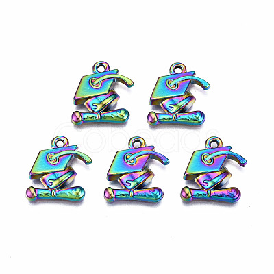 Rainbow Color Alloy Pendants PALLOY-N163-108-NR-1