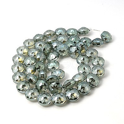 Electorplated Glass Beads EGLA-E002-2D-1