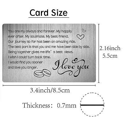 Rectangle 201 Stainless Steel Custom Blank Thermal Transfer Wallet Card DIY-WH0252-019-1