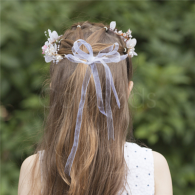 Wedding Party Beach Bridal Decorative Hair Accessories OHAR-WH0021-03B-1