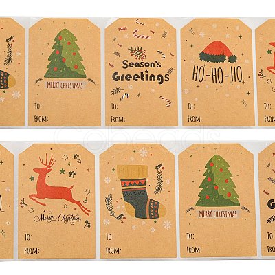 Christmas Theme Cartoon Paper Stickers STIC-P013-08A-1